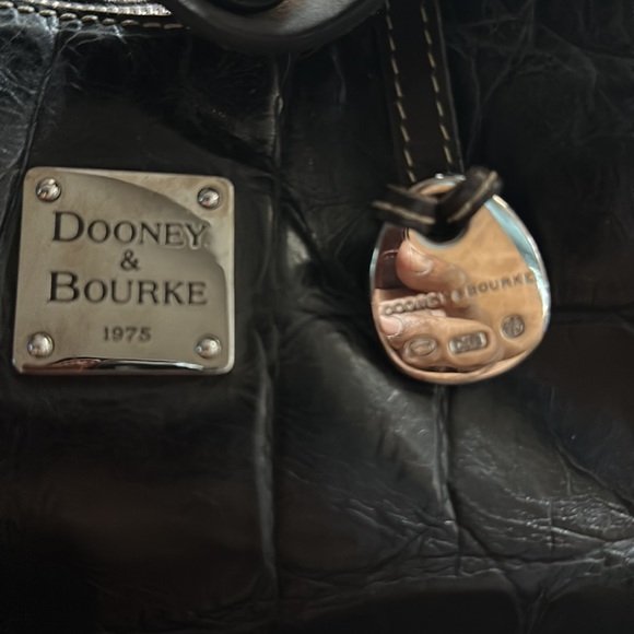 Dooney and Bourke Vintage Harrison Croc Embossed Leather Hobo Bag - Picture 2 of 9